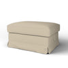 Shared - Ektorp Footstool Cover in Oatmeal Linen