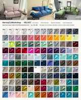 Velvet swatch chart - 132 colours, type your VEL code